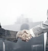 Business partners handshake international business concept